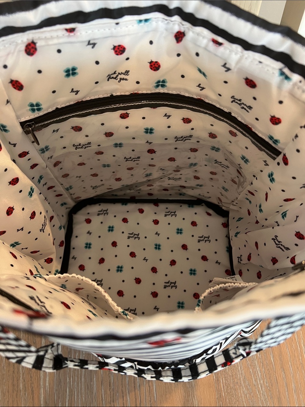 RARE DITTY XL TOTE LADYBUG LANE +BONUS - Picture 7 of 11
